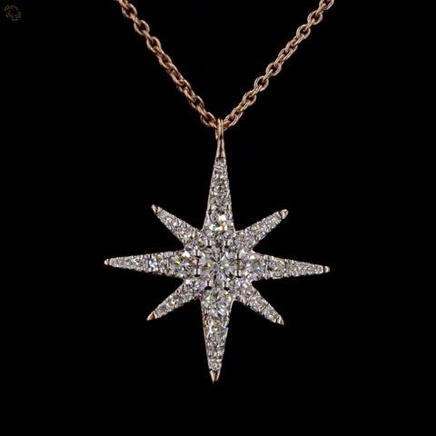 Awaken’s Dazzling Cosmos:  Star Diamond Pendant