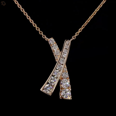 Awaken’s Dazzling Embrace:  'X' Diamond Necklace