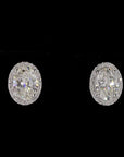 Celestial Ovals: Diamond Stud Earrings