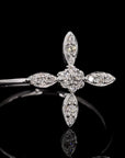 Petals of Perfection: Flower Diamond Delight Ring