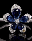 Awaken’s Floral Blue’s  Diamond Ring