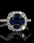 Sapphire Radiance: Square Diamond Rings