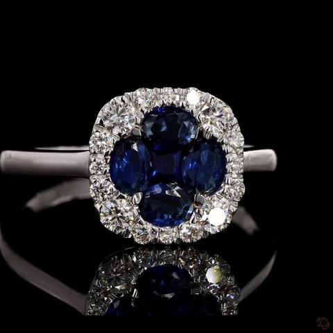 Sapphire Radiance: Square Diamond Rings