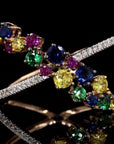 Spectrum Serenity: Rainbow Radiance Diamond Ring