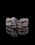 Princess Cut Majesty: Triple Band Solitaire Diamond Ring