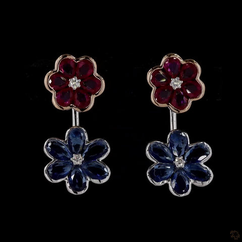 Awaken’s Ruby Radience  Diamond Earrings