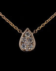 Awaken’s Pear Perfection:  Exquisite Diamond Necklace