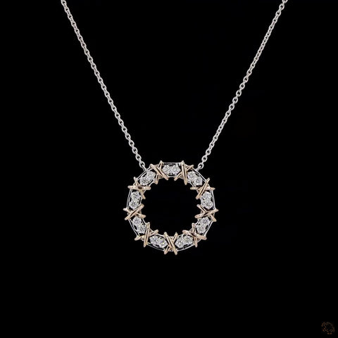 Awaken’s Eternal Radiance: Diamond Circle Necklace