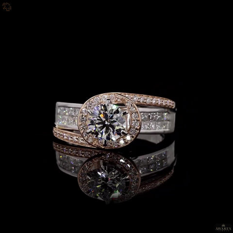 Awaken's Dazzling Cascade: Multi-Row Lab-Grown Diamond Ring