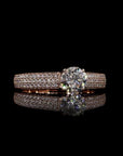 Oval Radiance: Diamond Engagement and Wedding Ring