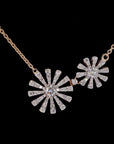 Awaken’s Sunflower Serenity:  Two-Tone Diamond Necklace