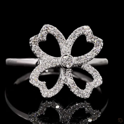 Awaken’s Hollow Flower  Diamond Ring