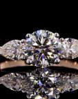 Pear-Adorned Solitaire Brilliance: Diamond Ring