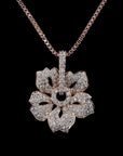 Awaken’s Beauty: Sakura  Flower Diamond Pendant