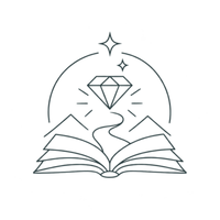 Diamond education and knowledge with an open book