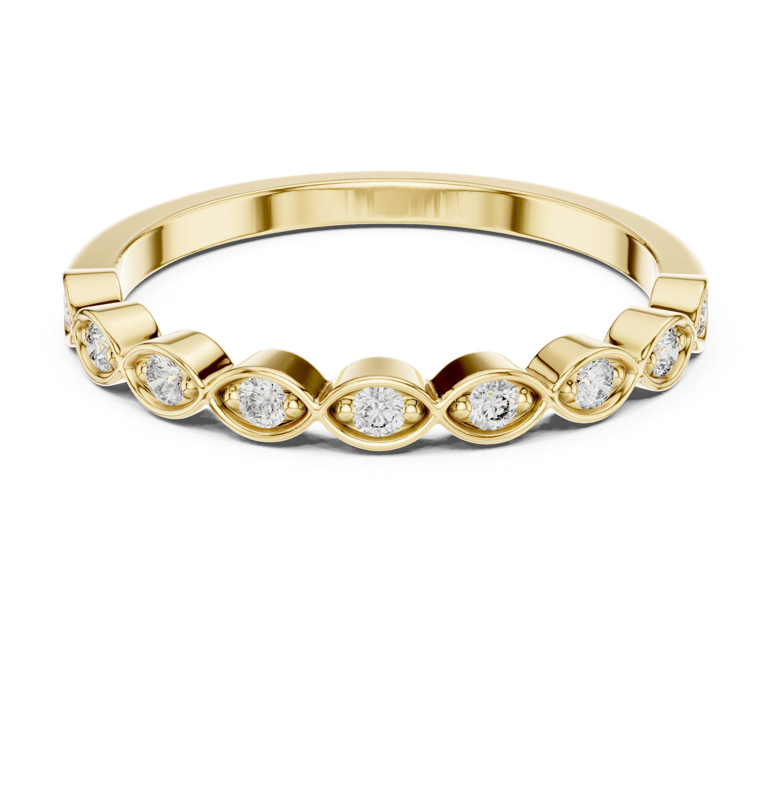 Gold Halo Setting Round Lab Grown Diamond Zyrel Ring