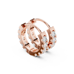 Gold 1Ct Channel Round Lab Grown Diamond Qirex Earring