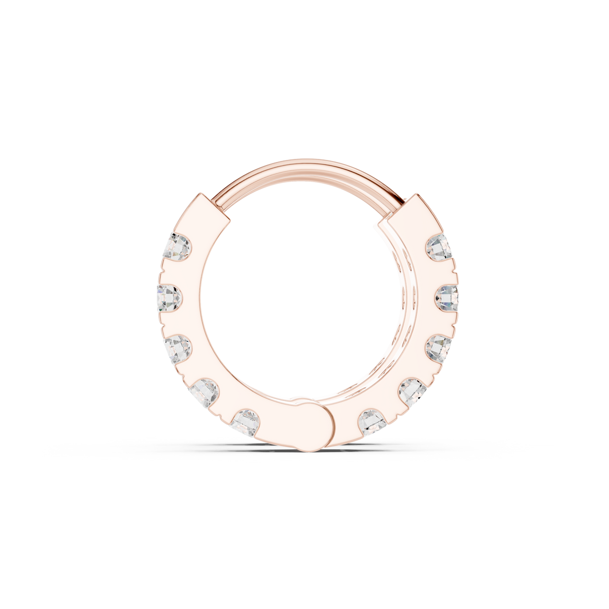 Gold 1Ct Channel Round Lab Grown Diamond Qirex Earring