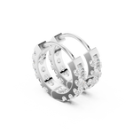 Gold 1Ct Channel Round Lab Grown Diamond Qirex Earring