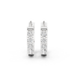 Gold 1Ct Channel Round Lab Grown Diamond Qirex Earring