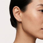 Lantern Studs Pear Lab Grown Diamond Two Tier Bezel Frame Drop