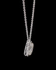 Oval Elegance: Diamond Pendant Necklace