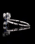 Sapphire Sky Flutter: Butterfly Diamond Ring