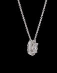 Awaken’s Bouquet: Cushion  Halo Diamond Necklace