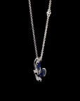 Sapphire Sky Flutter: Butterfly Diamond Necklace