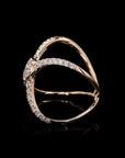 Radiant Embrace Criss Cross Diamond Ring