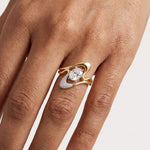 Split shank design oval lab grown diamond marea ring