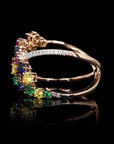 Spectrum Serenity: Rainbow Radiance Diamond Ring