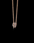 Awaken’s Crescent Sparkle: Diamond Bar Necklace