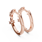 Gold Violeta Baguette Hoop Lab Grown Diamond Earrings