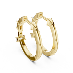 Gold Violeta Baguette Hoop Lab Grown Diamond Earrings