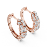 Gold Multi Shape Hoop Lab Grown Diamond Otilia Earrings
