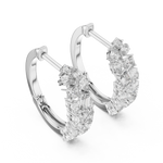 Gold Multi Shape Hoop Lab Grown Diamond Otilia Earrings