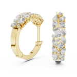 Gold Multi Shape Hoop Lab Grown Diamond Otilia Earrings