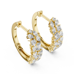 Gold Multi Shape Hoop Lab Grown Diamond Otilia Earrings