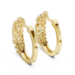 Gold Multi Shape Hoop Lab Grown Diamond Otilia Earrings