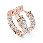 Gold 2Ct Rafael Lab Grown Diamond Hoop Earrings
