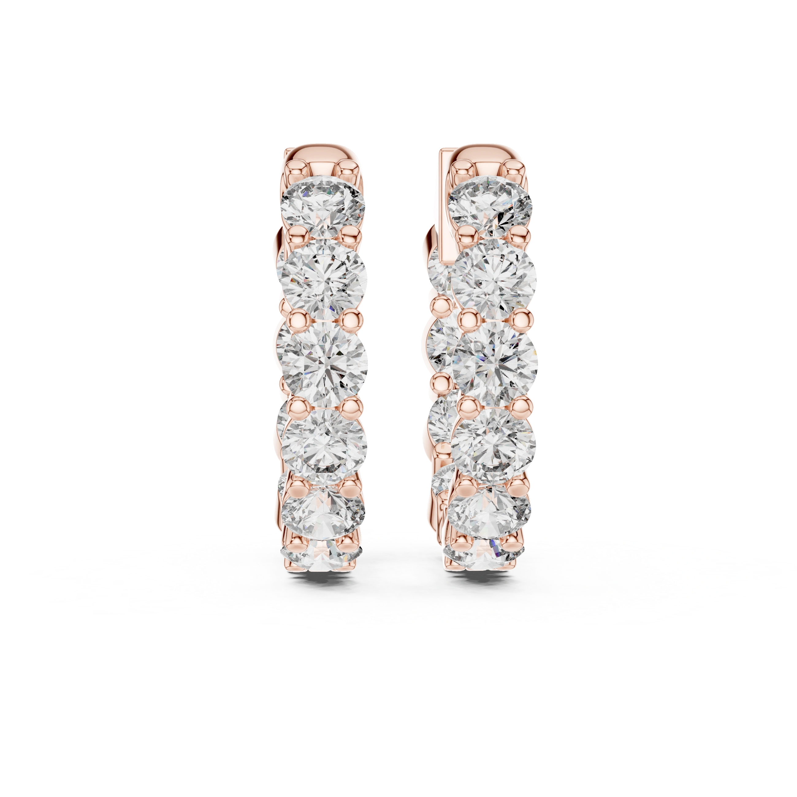 Gold 2Ct Rafael Lab Grown Diamond Hoop Earrings