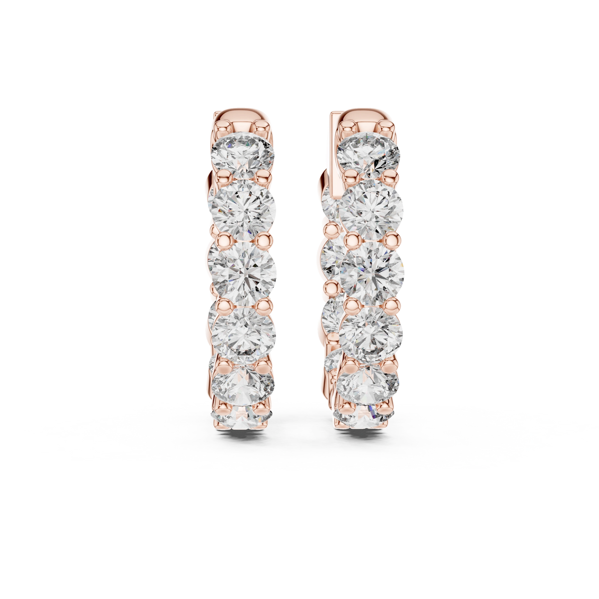Gold 2Ct Rafael Lab Grown Diamond Hoop Earrings