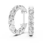 Gold 2Ct Rafael Lab Grown Diamond Hoop Earrings