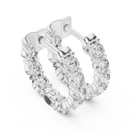 Gold 2Ct Rafael Lab Grown Diamond Hoop Earrings