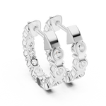 Gold 2Ct Rafael Lab Grown Diamond Hoop Earrings