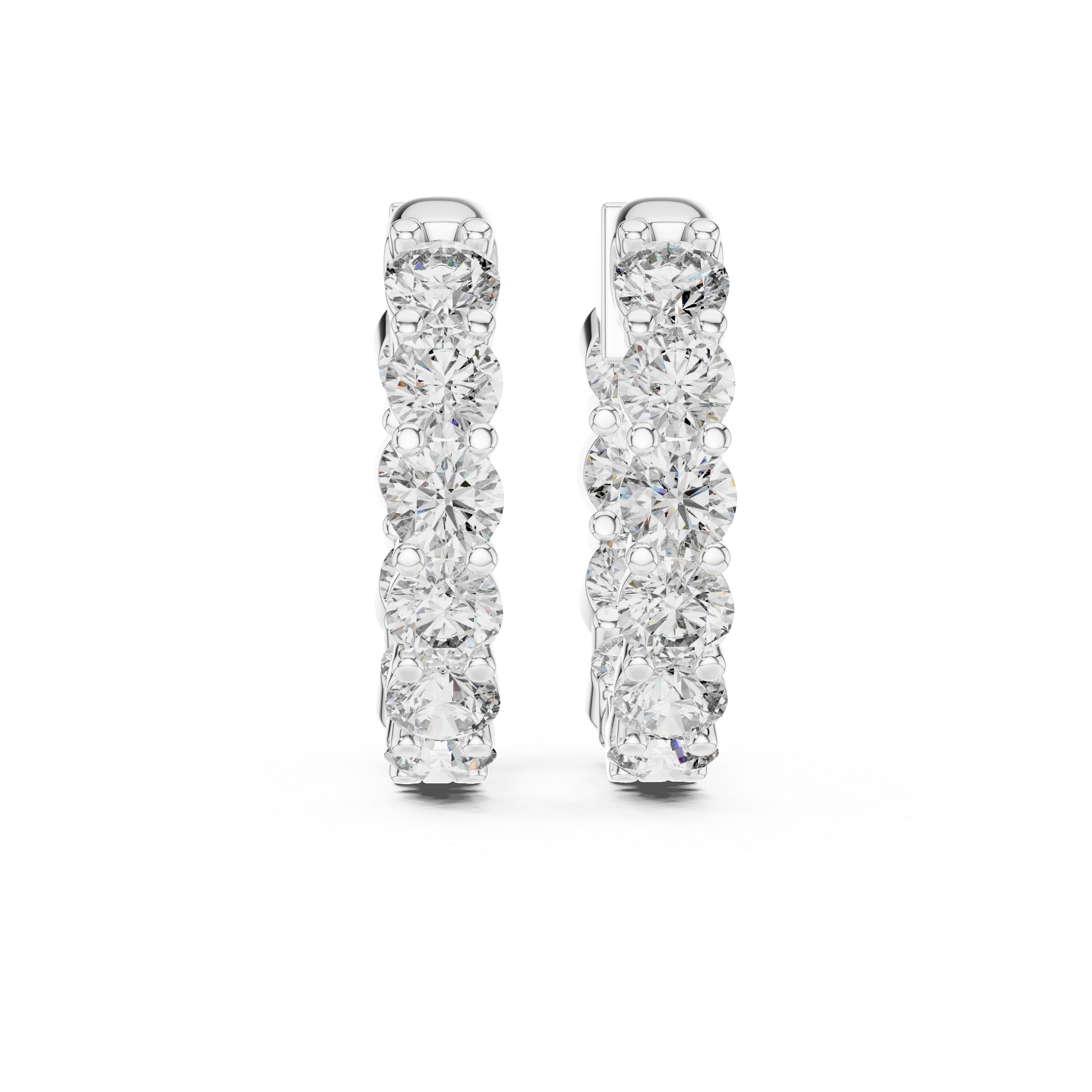 Gold 2Ct Rafael Lab Grown Diamond Hoop Earrings