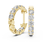 Gold 2Ct Rafael Lab Grown Diamond Hoop Earrings