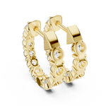 Gold 2Ct Rafael Lab Grown Diamond Hoop Earrings