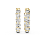 Gold 2Ct Rafael Lab Grown Diamond Hoop Earrings